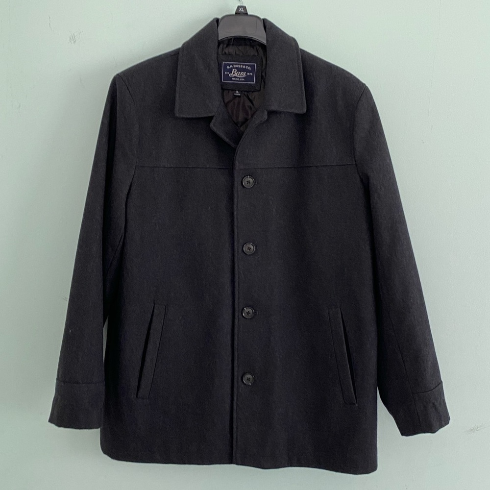 G. H. Bass Men’s Wool Coat Charcoal Size XL
